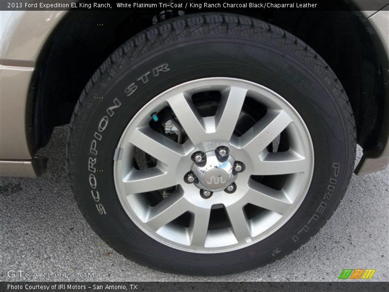 White Platinum Tri-Coat / King Ranch Charcoal Black/Chaparral Leather 2013 Ford Expedition EL King Ranch