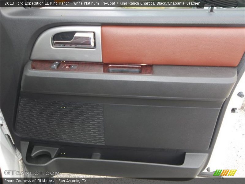 White Platinum Tri-Coat / King Ranch Charcoal Black/Chaparral Leather 2013 Ford Expedition EL King Ranch