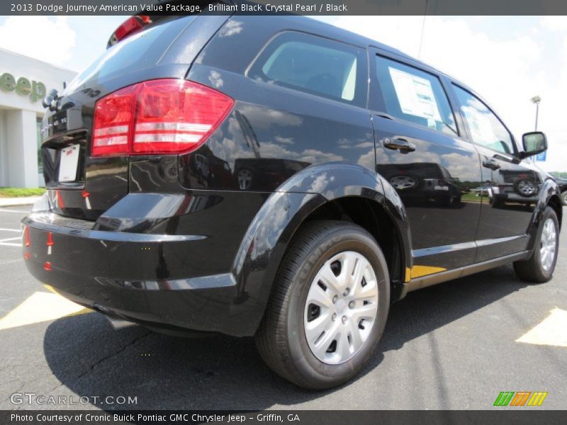 Brilliant Black Crystal Pearl / Black 2013 Dodge Journey American Value Package