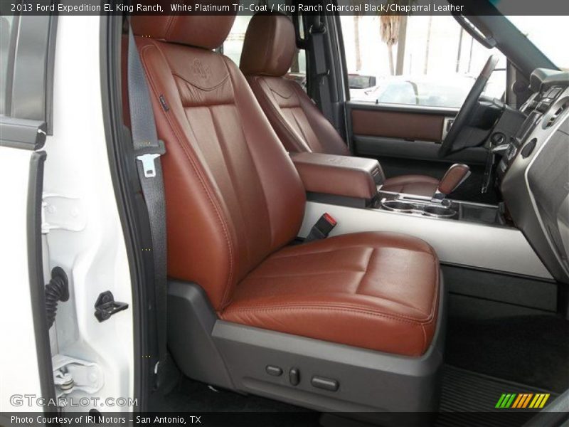 White Platinum Tri-Coat / King Ranch Charcoal Black/Chaparral Leather 2013 Ford Expedition EL King Ranch