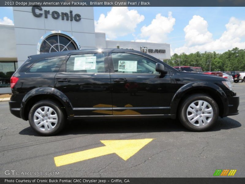 Brilliant Black Crystal Pearl / Black 2013 Dodge Journey American Value Package