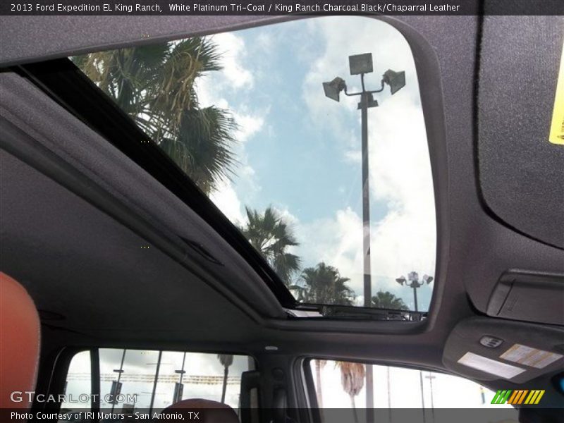 White Platinum Tri-Coat / King Ranch Charcoal Black/Chaparral Leather 2013 Ford Expedition EL King Ranch