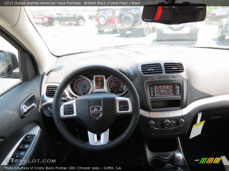 Brilliant Black Crystal Pearl / Black 2013 Dodge Journey American Value Package