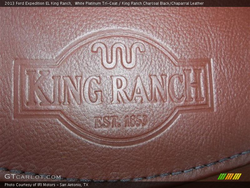 White Platinum Tri-Coat / King Ranch Charcoal Black/Chaparral Leather 2013 Ford Expedition EL King Ranch