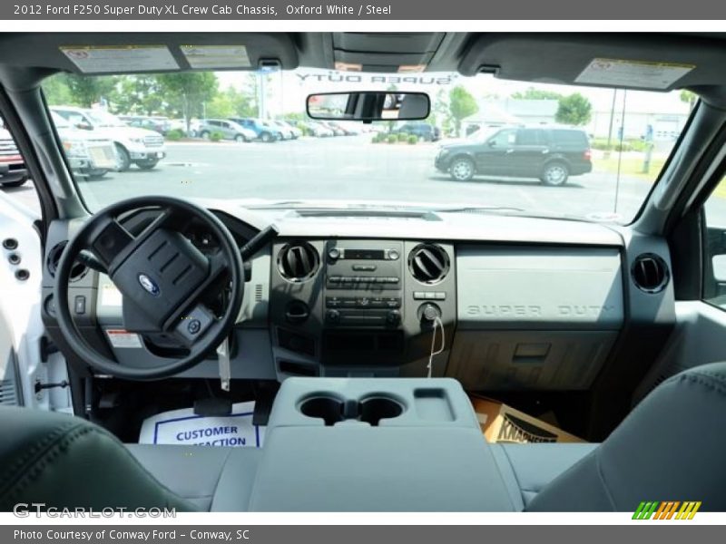 Oxford White / Steel 2012 Ford F250 Super Duty XL Crew Cab Chassis