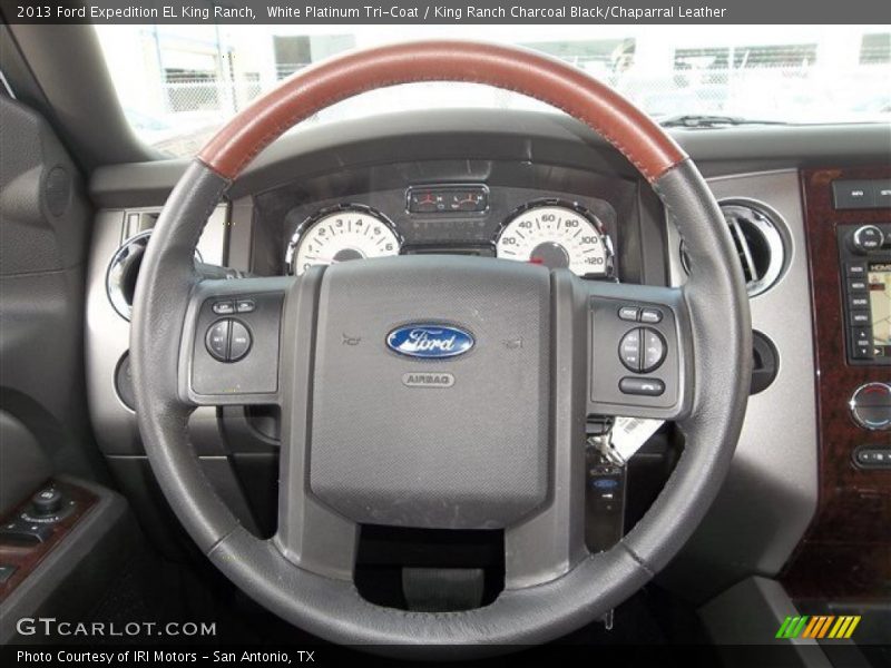 White Platinum Tri-Coat / King Ranch Charcoal Black/Chaparral Leather 2013 Ford Expedition EL King Ranch