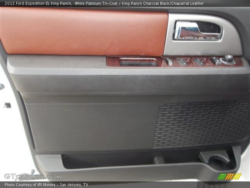 White Platinum Tri-Coat / King Ranch Charcoal Black/Chaparral Leather 2013 Ford Expedition EL King Ranch