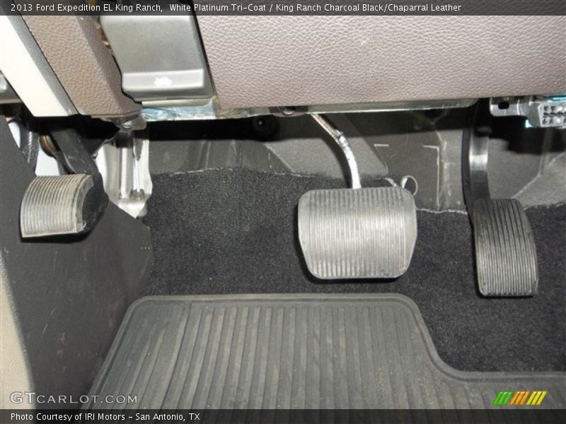 White Platinum Tri-Coat / King Ranch Charcoal Black/Chaparral Leather 2013 Ford Expedition EL King Ranch