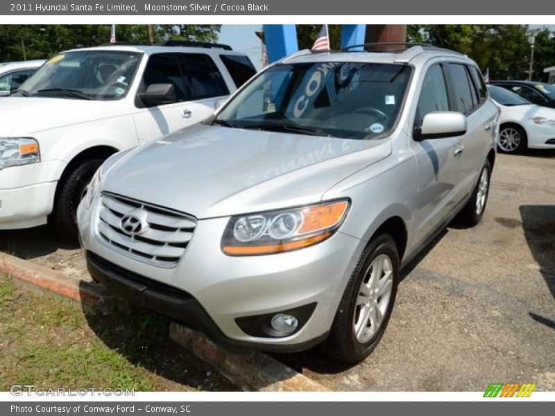 Moonstone Silver / Cocoa Black 2011 Hyundai Santa Fe Limited
