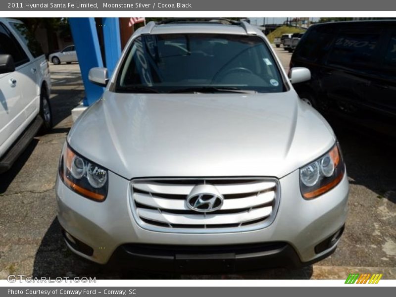 Moonstone Silver / Cocoa Black 2011 Hyundai Santa Fe Limited