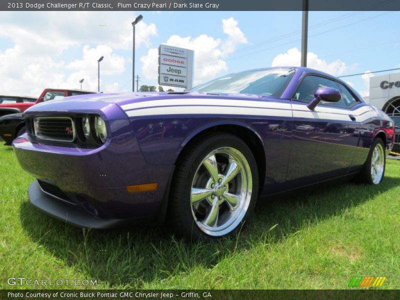 Plum Crazy Pearl / Dark Slate Gray 2013 Dodge Challenger R/T Classic