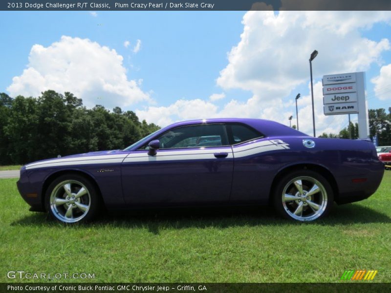 Plum Crazy Pearl / Dark Slate Gray 2013 Dodge Challenger R/T Classic