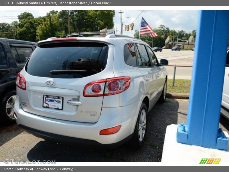 Moonstone Silver / Cocoa Black 2011 Hyundai Santa Fe Limited