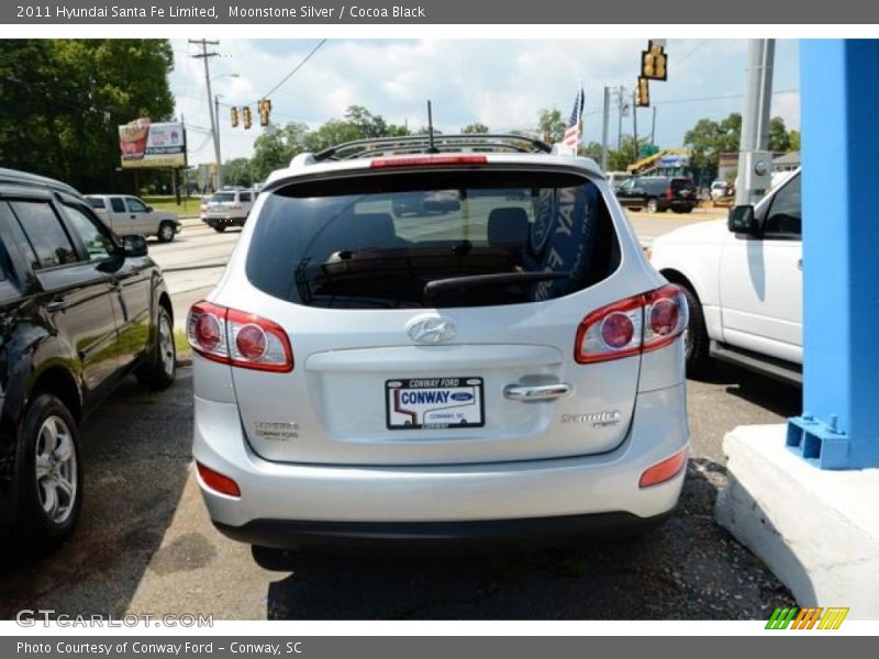 Moonstone Silver / Cocoa Black 2011 Hyundai Santa Fe Limited