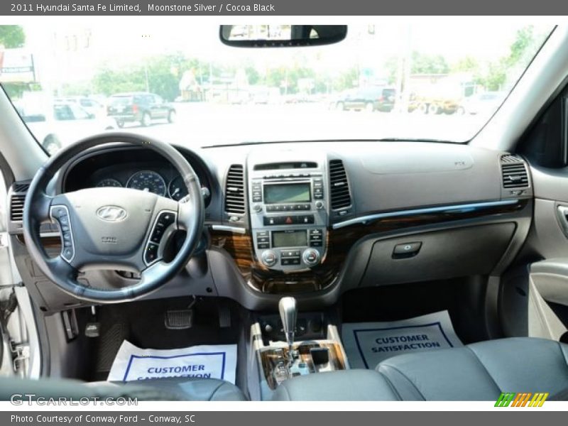 Moonstone Silver / Cocoa Black 2011 Hyundai Santa Fe Limited