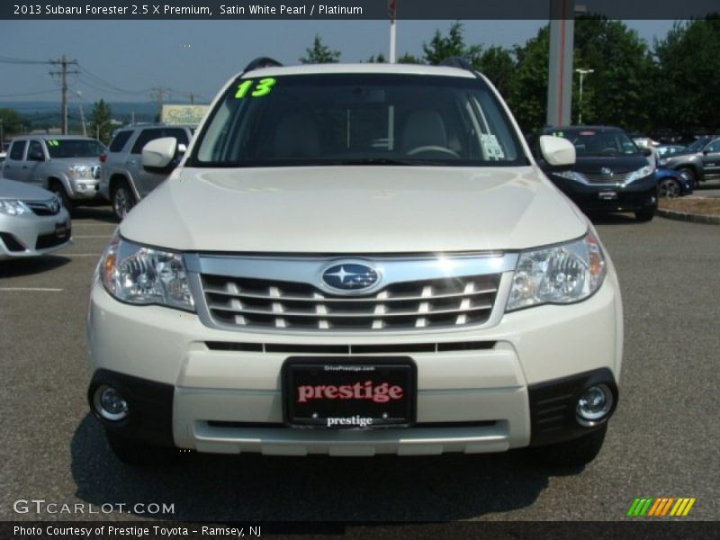 Satin White Pearl / Platinum 2013 Subaru Forester 2.5 X Premium