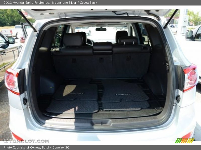 Moonstone Silver / Cocoa Black 2011 Hyundai Santa Fe Limited