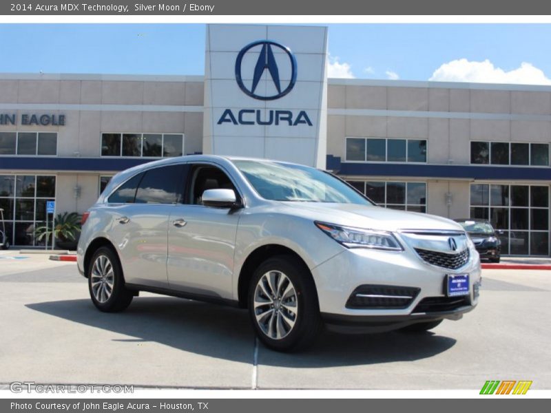 Silver Moon / Ebony 2014 Acura MDX Technology