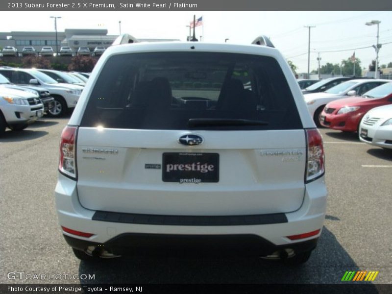 Satin White Pearl / Platinum 2013 Subaru Forester 2.5 X Premium