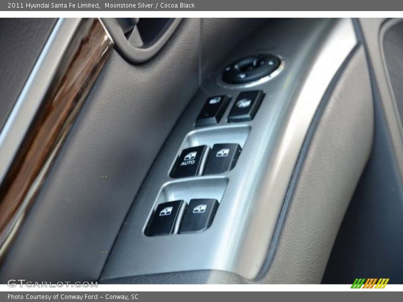 Moonstone Silver / Cocoa Black 2011 Hyundai Santa Fe Limited