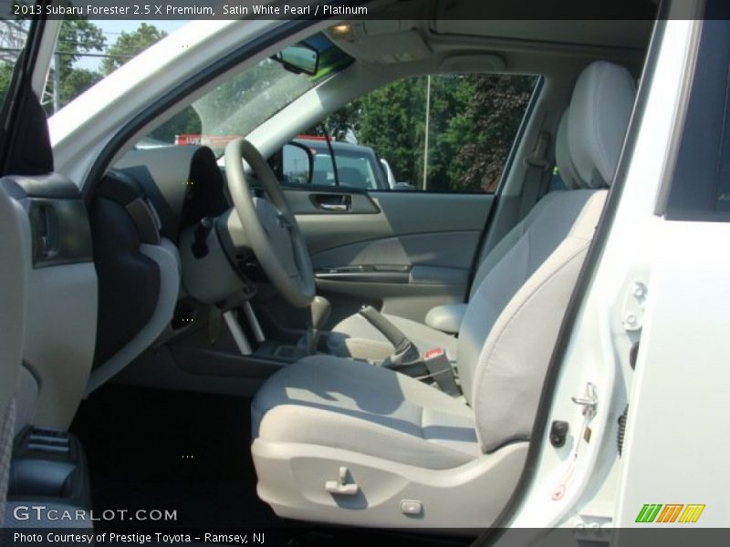 Satin White Pearl / Platinum 2013 Subaru Forester 2.5 X Premium