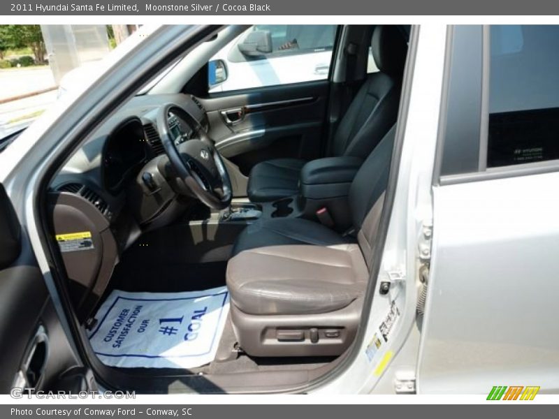 Moonstone Silver / Cocoa Black 2011 Hyundai Santa Fe Limited