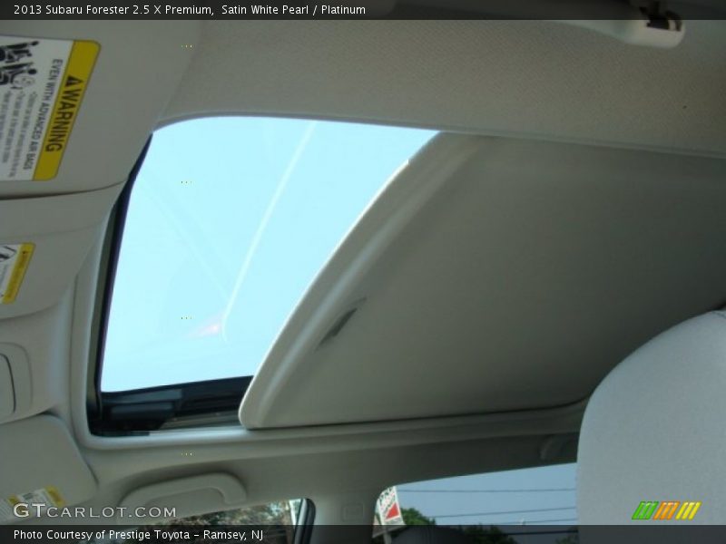 Satin White Pearl / Platinum 2013 Subaru Forester 2.5 X Premium