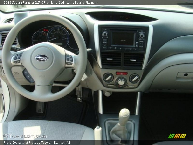 Satin White Pearl / Platinum 2013 Subaru Forester 2.5 X Premium