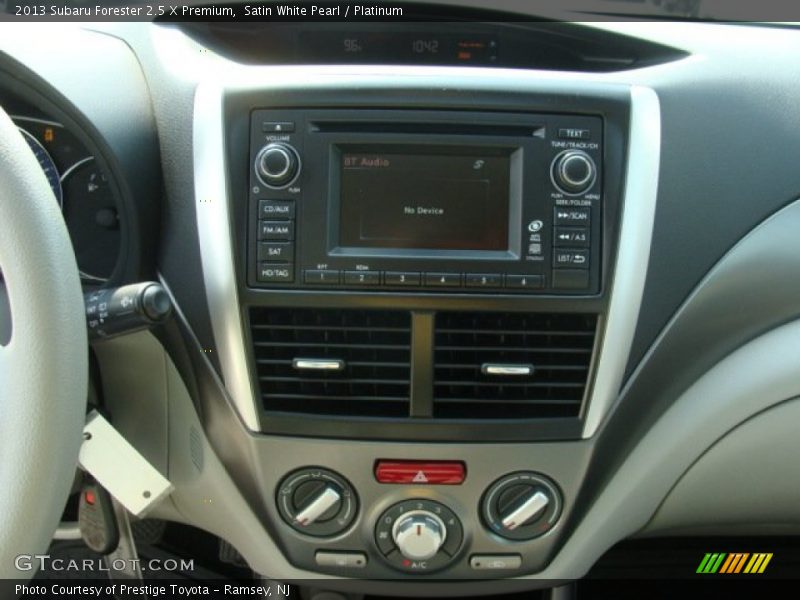 Satin White Pearl / Platinum 2013 Subaru Forester 2.5 X Premium
