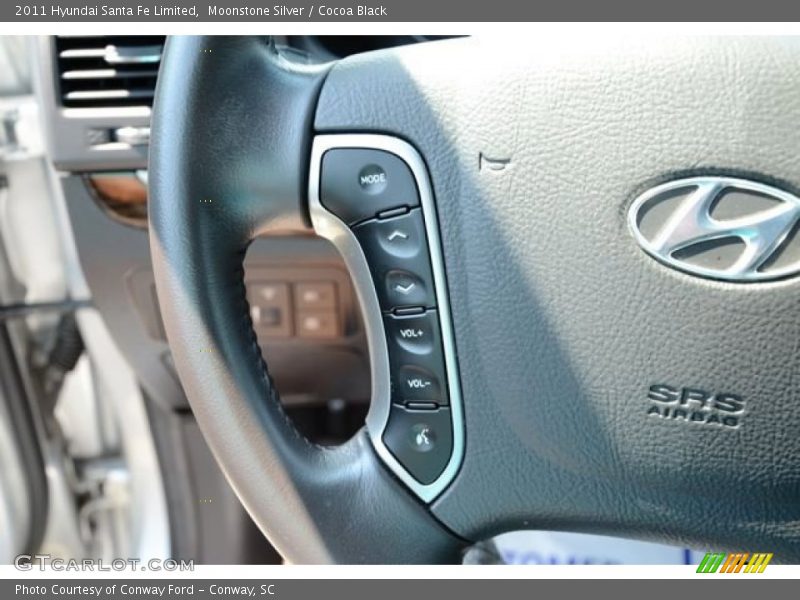 Moonstone Silver / Cocoa Black 2011 Hyundai Santa Fe Limited