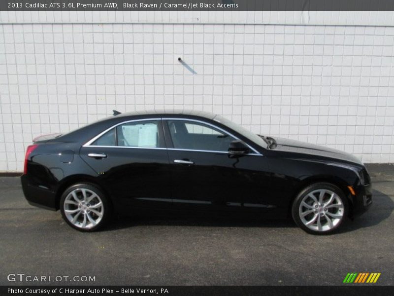 Black Raven / Caramel/Jet Black Accents 2013 Cadillac ATS 3.6L Premium AWD
