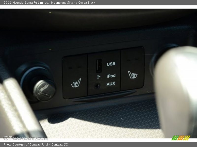 Moonstone Silver / Cocoa Black 2011 Hyundai Santa Fe Limited