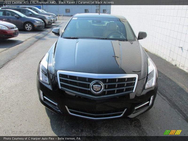 Black Raven / Caramel/Jet Black Accents 2013 Cadillac ATS 3.6L Premium AWD