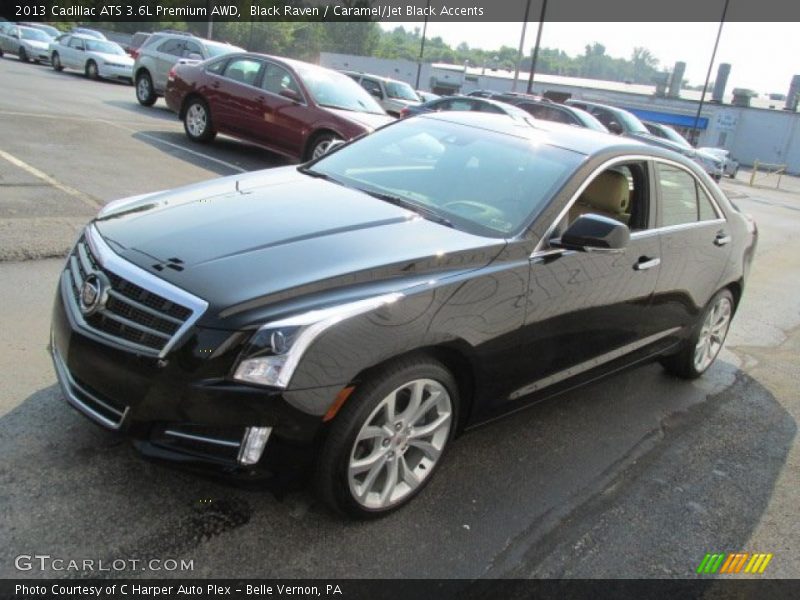 Black Raven / Caramel/Jet Black Accents 2013 Cadillac ATS 3.6L Premium AWD