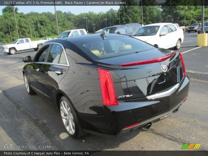 Black Raven / Caramel/Jet Black Accents 2013 Cadillac ATS 3.6L Premium AWD
