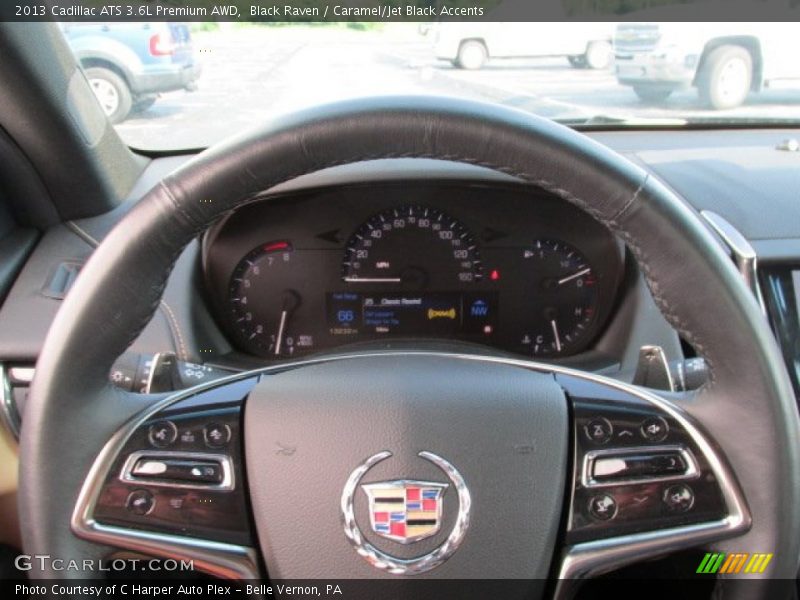 Black Raven / Caramel/Jet Black Accents 2013 Cadillac ATS 3.6L Premium AWD