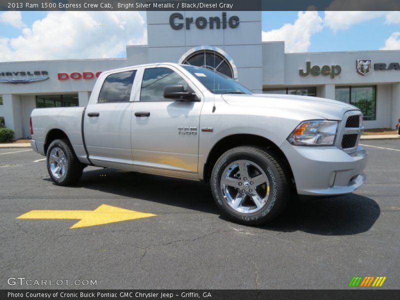 Bright Silver Metallic / Black/Diesel Gray 2013 Ram 1500 Express Crew Cab