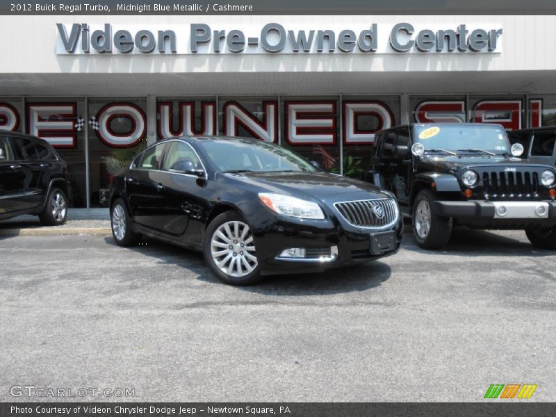 Midnight Blue Metallic / Cashmere 2012 Buick Regal Turbo