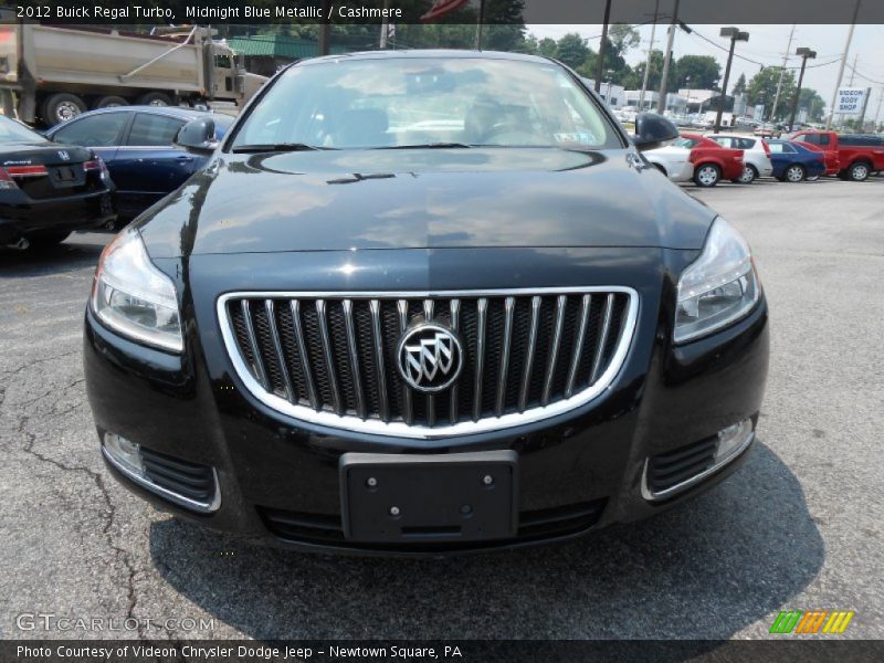 Midnight Blue Metallic / Cashmere 2012 Buick Regal Turbo