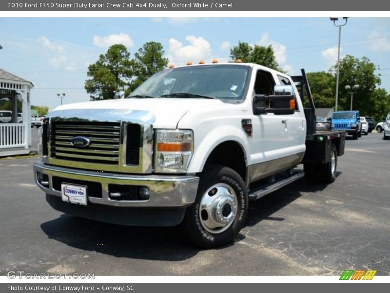 Oxford White / Camel 2010 Ford F350 Super Duty Lariat Crew Cab 4x4 Dually