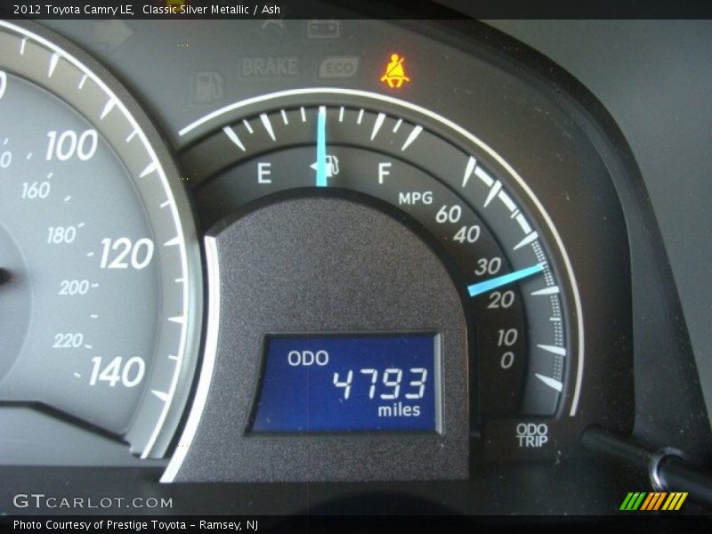 Classic Silver Metallic / Ash 2012 Toyota Camry LE