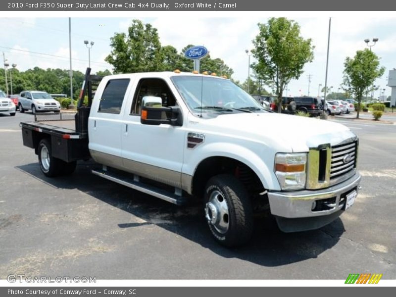 Oxford White / Camel 2010 Ford F350 Super Duty Lariat Crew Cab 4x4 Dually