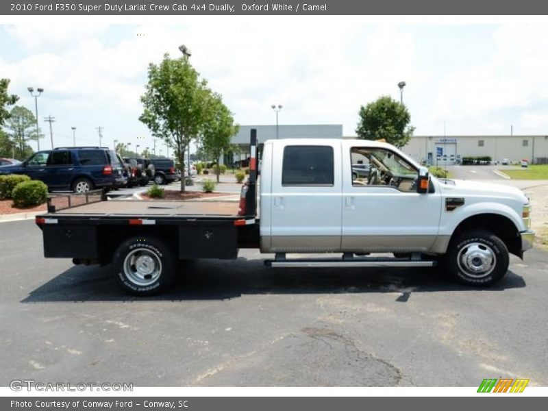 Oxford White / Camel 2010 Ford F350 Super Duty Lariat Crew Cab 4x4 Dually