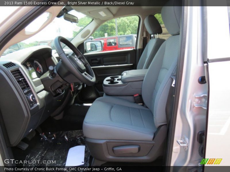 Bright Silver Metallic / Black/Diesel Gray 2013 Ram 1500 Express Crew Cab