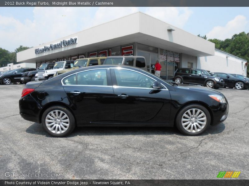 Midnight Blue Metallic / Cashmere 2012 Buick Regal Turbo