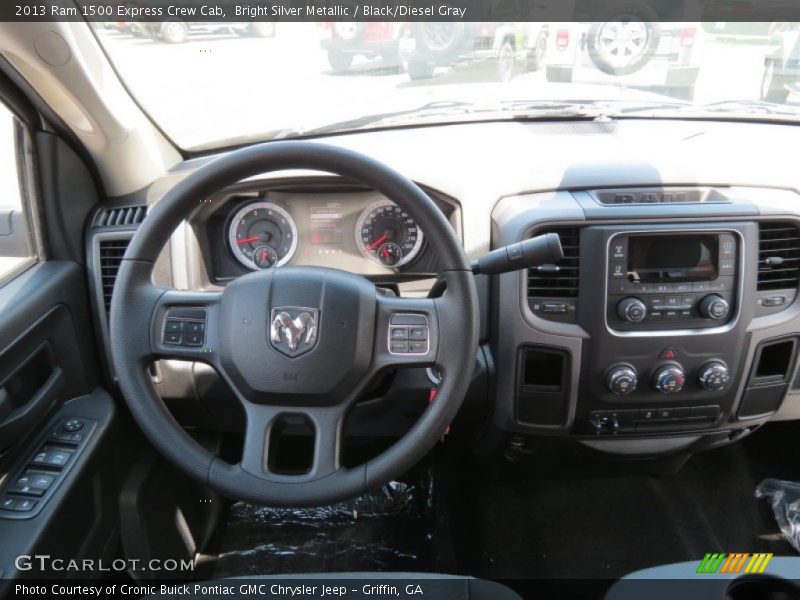 Bright Silver Metallic / Black/Diesel Gray 2013 Ram 1500 Express Crew Cab