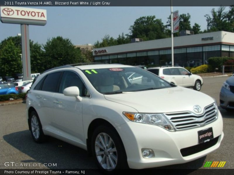 Blizzard Pearl White / Light Gray 2011 Toyota Venza I4 AWD