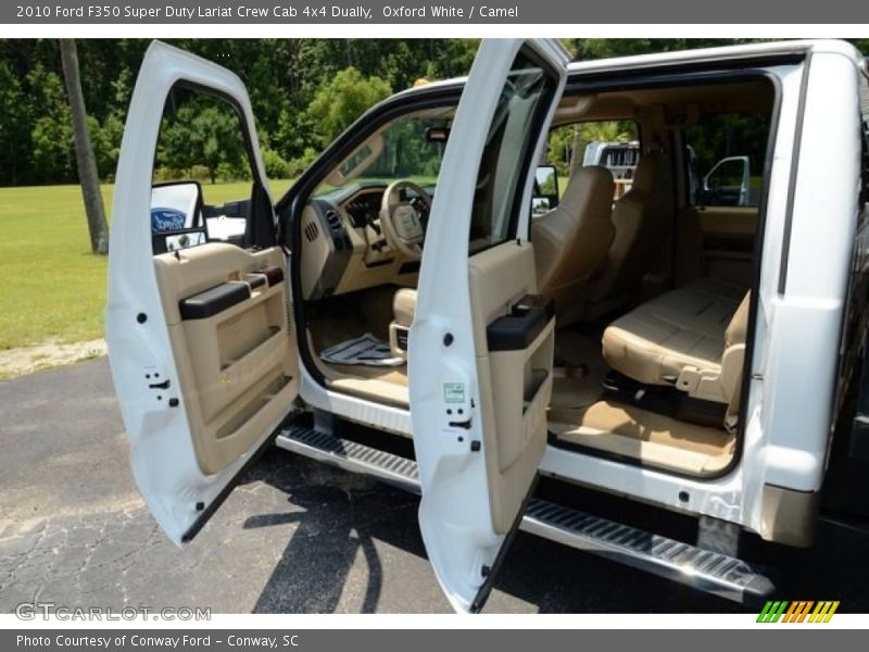 Oxford White / Camel 2010 Ford F350 Super Duty Lariat Crew Cab 4x4 Dually