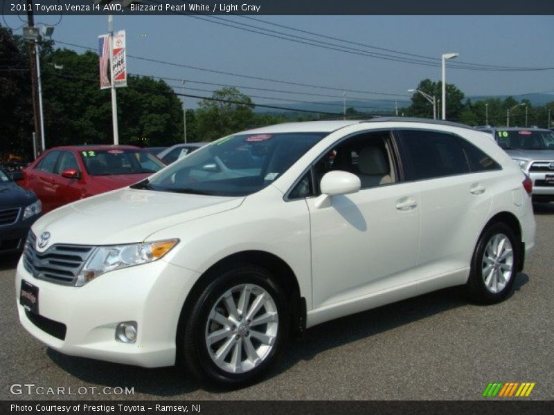 Blizzard Pearl White / Light Gray 2011 Toyota Venza I4 AWD