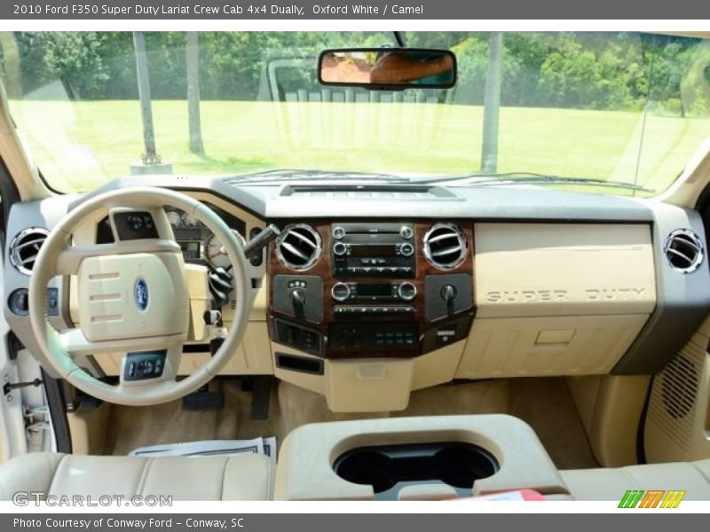 Oxford White / Camel 2010 Ford F350 Super Duty Lariat Crew Cab 4x4 Dually